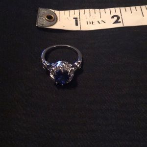 Blue CZ ring